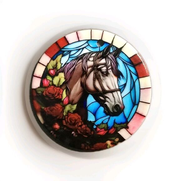 Unbranded Other - Horse Circle Ceramic Ornament Christmas Gift For Pony Lover Holiday Decorations